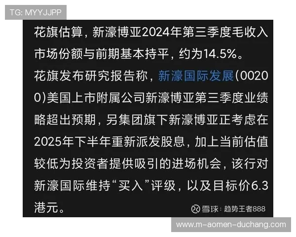 新濠国际集团在亚洲市场的品牌影响力持续扩大，推动地区经济繁荣